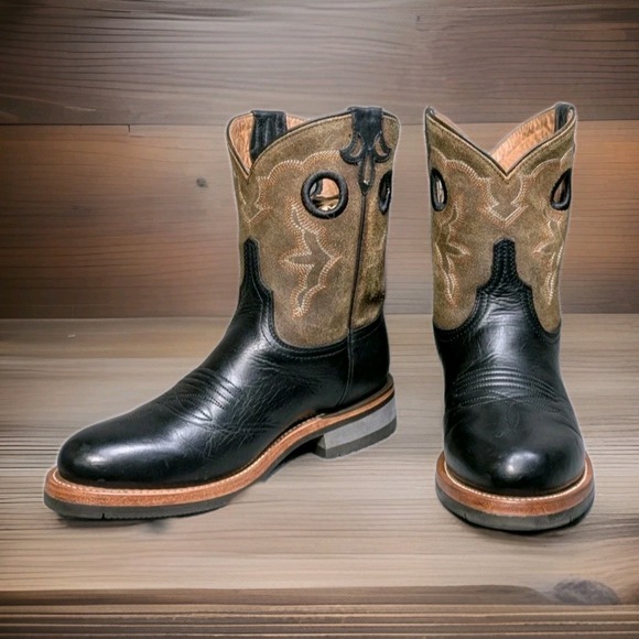 Lucchese Women's Boots Ruth Western Coastal Cowgirl Ankle Booties 6 Handcrafted - Picture 2 of 14